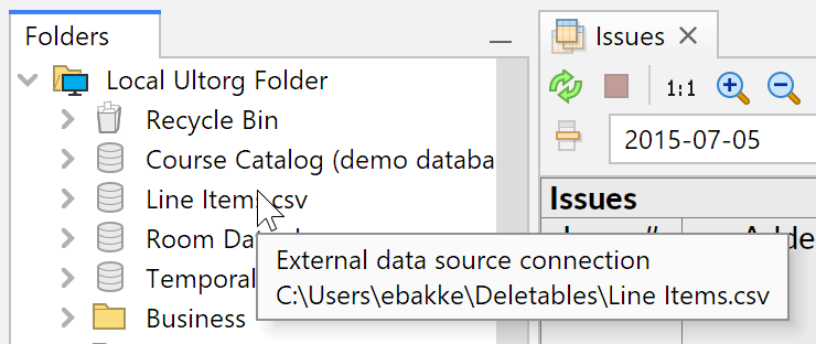 Tooltip shown when hovering over data source icon.