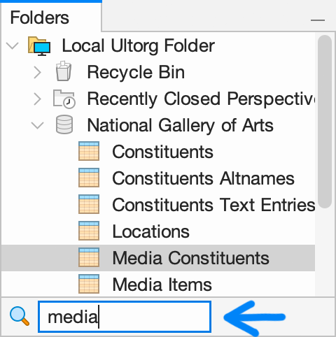 Type-to-search in the Folders sidebar.