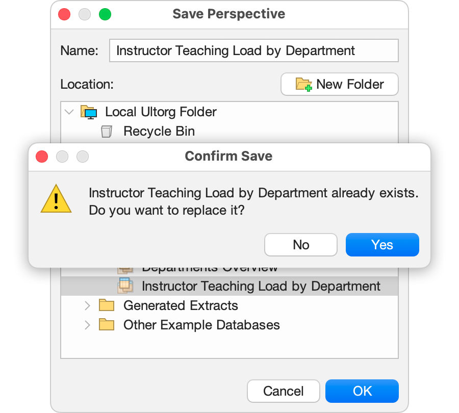 The Confirm Save dialog box.