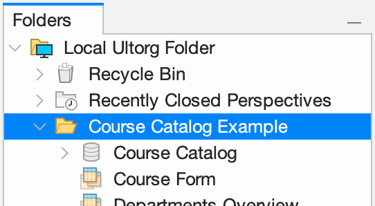 Selecting a folder for export in the Folders sidebar.